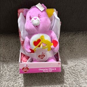 Care Bear Pillow and Throw Set